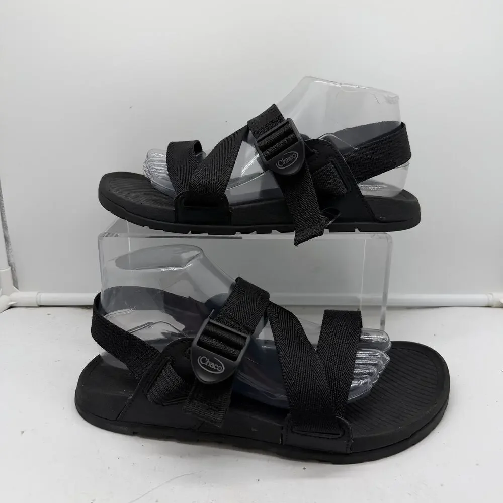 Chaco Sandals Mens 8 Black Lowdown 2 Vegan Strappy Hiking Shoes